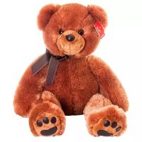 Мягкая игрушка Aurora Медведь тёмно-коричневый с коричневым бантиком