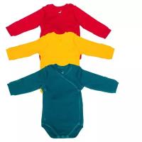 Боди для новорожденного Diva Kids, набор 3 шт: желтый, красный, зеленый