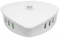 Зарядная станция 6 портов USB-A, QC 3.0, white