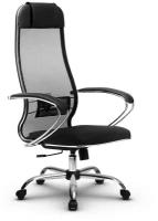 Офисное/компьютерное кресло Метта-16 101/003 на хромированом пятилучии, обивка текстиль, цвет черный