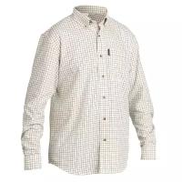 Рубашка муж. для охоты с длинными рукавами 100 бежевая, размер: L, цвет: Беж SOLOGNAC Х Декатлон