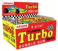 Жевательная резинка TURBO Ассорти вкусов 4,5г 100ШТ