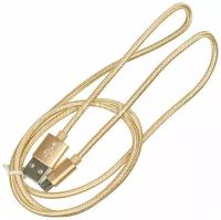 Кабель Buro Braided BHP RET MICUSB-BR USB (m)-micro USB (m) 1м золотистый