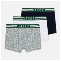 Комплект мужских трусов Lacoste Underwear 3-Pack Striped Boxer комбинированный, Размер S