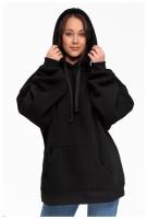 Магазин Толстовок Black color hoodie OVERSIZE unisex, Размер Unisex 46 / S Unisex