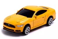 Автоград Машина металлическая FORD MUSTANG, 1:64, цвет жёлтый