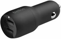 Автомобильное зарядное устройство Belkin Boost Up Dual USB-A 24W CCB001btBK (Black)