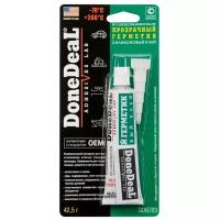 Герметик для стёкол DoneDeal RTV Clear Silicone Adhesive Sealant, силиконовый, прозрачный, туба 42.5г, арт. DD6703