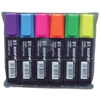 Набор текстовых маркеров BEIFA 1-5 мм ассорти скошенный 6 цветов