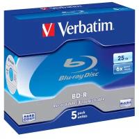 Диск VERBATIM 43715 BD-R 25 GB 6x JC/5 (1шт.)