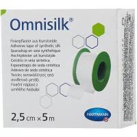 Omnisilk, пластырь фиксирующий гипоаллергенный шелковый белый (2,5 см х 5 м)