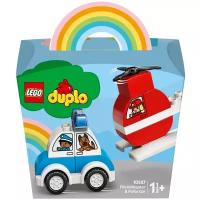 Конструктор LEGO DUPLO My First Пожарный вертолет и полицейский автомобиль