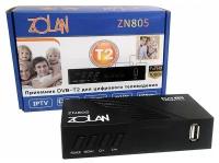 Ресивер эфирный цифровой (ZOLAN ZN 805 DVB-T2/C/Wi-Fi/IPTV/MEGOGO/YouTube, дисплей)