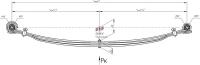 Рессора передняя для УАЗ 2206, 3303, 3909 3 листа