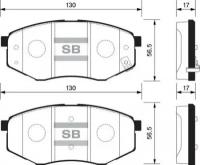 Колодки тормозные передние Sangsin Brake SP1374