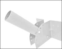 Кронштейн настенный регулируемый угол наклона диаметр трубы 45мм белый для уличного светильника 00027 Переноска