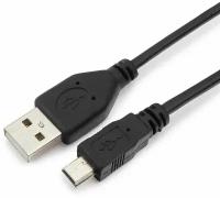 Разъем Гарнизон USB - miniUSB (GCC-USB2-AM5P), 1.8 м, черный