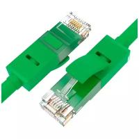 Кабель LAN 2 метра для подключения интернета cat5e RJ45 UTP патч-корд patch cord шнур провод для роутер smart TV ПК зеленый литой