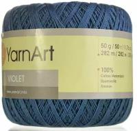 Пряжа YarnArt Violet джинсовый (154), 100%мерсеризованный хлопок, 282м, 50г, 1шт