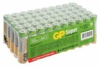 Батарейка алкалиновая GP Super, AA, LR6-50BOX, 1.5В, набор, 50 шт