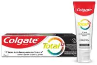 Зубная паста Colgate Total 12 Глубокое Очищение комплексная антибактериальная с древесным углем, 75 мл