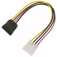 Кабель питания SATA 15pin - Molex 4pin 0.15 м белый/черный набор 2 шт