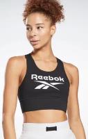 Топ Reebok для женщин, Размер:L, Цвет:черный, Модель:REEBOK IDENTITY BIG LOGO COTTON BRALETTE