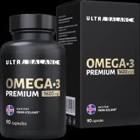 Омега-3/Omega-3 UltraBalance Premium жирные кислоты высокой концентрации мягкие желатиновые капсулы массой 1620 мг, 90 шт