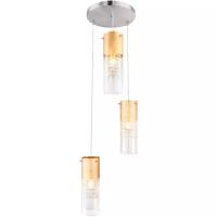 Светильник Globo Lighting Wemmo 15908-3G, E27, 180 Вт, кол-во ламп: 3 шт., цвет: никель