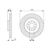 Тормозной диск передний Bosch 0986479589 для Audi A8