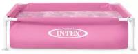 INTEX Детский каркасный бассейн Квадратный 122*30 см, розовый, клапан 57172
