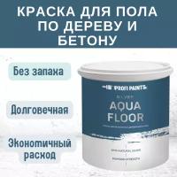 PROFIPAINTS Краска для пола по дереву и бетону износостойкая быстросохнущая Profipaints Silver Aqua Floor 2.7л, RAL-9005