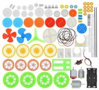 Набор для конструирования и робототехники: двигатели, шестерни, направляющие, колеса и прочее 3V (Н)