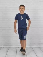 Комплект для мальчика, футболка и шорты, повседневный стиль (624-22 р60 (116) 35) LIDEKO kids