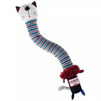 Игрушка для собак GIGWI Crunchy neck Кот с хрустящей шеей и пищалкой (28 см)