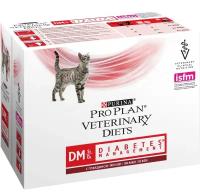 корм для кошек Pro Plan Veterinary Diets DM St/Ox при диабете, с говядиной (кусочки в желе)