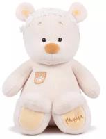 Kult of toys Misha+Masha Мягкая игрушка медведь Masha, плюшевый мишка молочный, 40см
