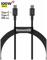 Кабель для передачи данных / быстрой зарядки / Baseus Superior Series Fast Charging Data Cable Type-C to Type-C 100W 1m Black CATYS-B01