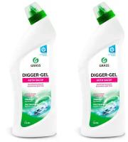 Grass средство для прочистки труб канализации Digger-Gel, 2 шт, 0.75 л