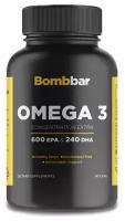 Омега-3 840мг (EPA/DHA 600/240), Bombbar Omega 3 Еxtra, 90 капсул / Для мозга, зрения, сердца, иммунитета