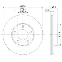 Диск тормозной перед Nisshinbo ND5001K