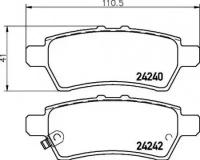 Колодки тормозные дисковые задн NISSAN: PATHFINDER 05- TEXTAR 2424001