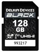 Карта памяти Delkin Devices Black SDXC 128GB UHS-II U3 V90 R300/W250MB/s (DSDBV90128)