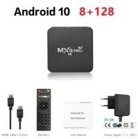 ТВ-приставка MXQ PRO+ 4K 5G на Android 10, медиаплеер RK3128, 1 + 8 ГБ, Wi-Fi 2,4 ГГц, четырехъядерный мультимедийный плеер, ТВ-приставка