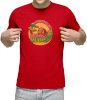 Мужская футболка «Летняя капибара с арбузом»