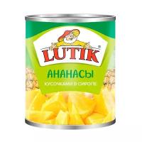 Ананасы Lutik кусочками в сиропе, 850мл