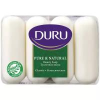 DURU Мыло кусковое Pure & natural Классическое без аромата, 4 шт., 85 г
