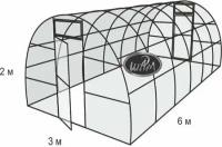 Теплица Рязаночка 3х6 (каркас теплицы, покрытие приобретается отдельно)