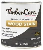 Тонирующее масло для дерева высокой прочности TimberCare Wood Stain, быстросохнущие масла для дерева и мебели, пропитка для дерева для внутренних работ, тонирующая морилка для мебели Угольная шахта Coal Mine 0,75л