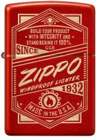 Оригинальная бензиновая зажигалка ZIPPO Classic 48620 с покрытием Metallic Red - ZIPPO